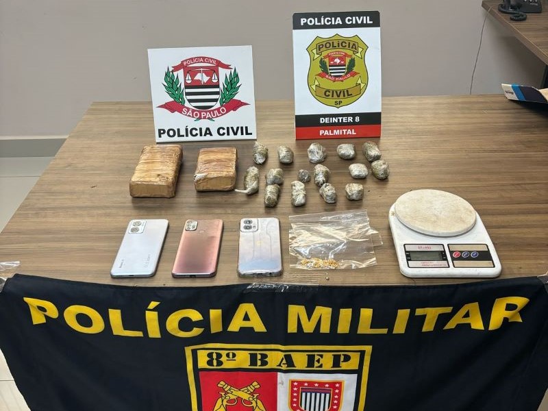 Casal é preso por tráfico de drogas em Palmital