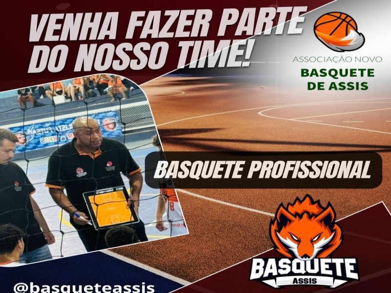 Associação Novo Basquete de Assis busca patrocinadores para projeto profissional masculino