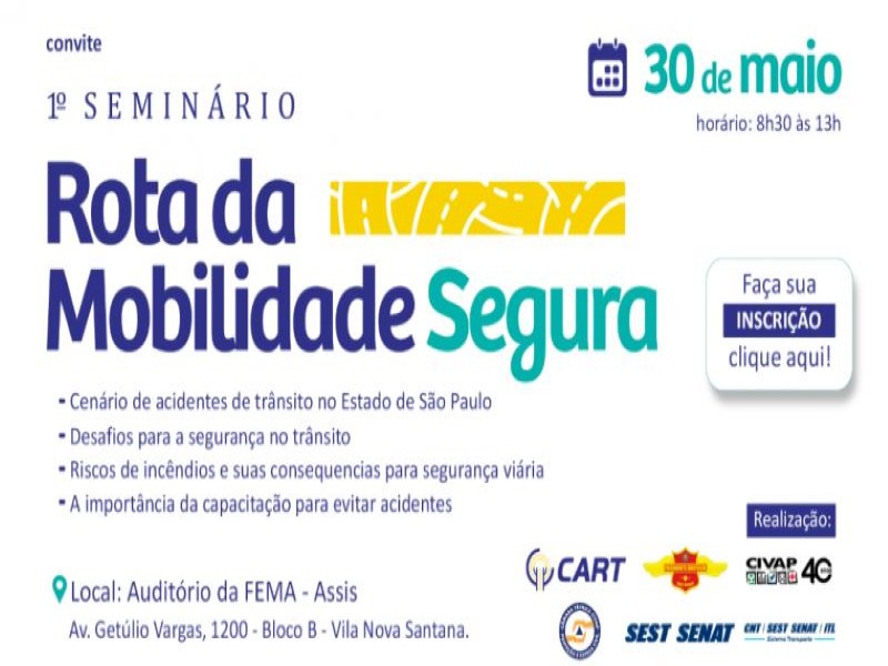 CART e CIVAP promovem seminário sobre segurança viária e mobilidade em Assis