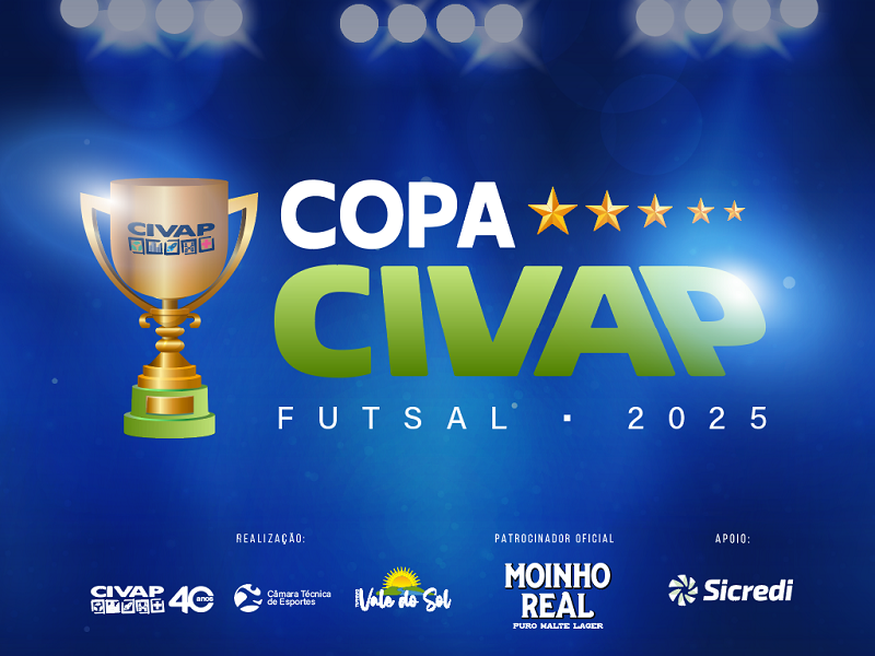 CIVAP inicia na quarta-feira (28) a Copa CIVAP de Futsal 2025 com jogo entre Assis x Pompeia