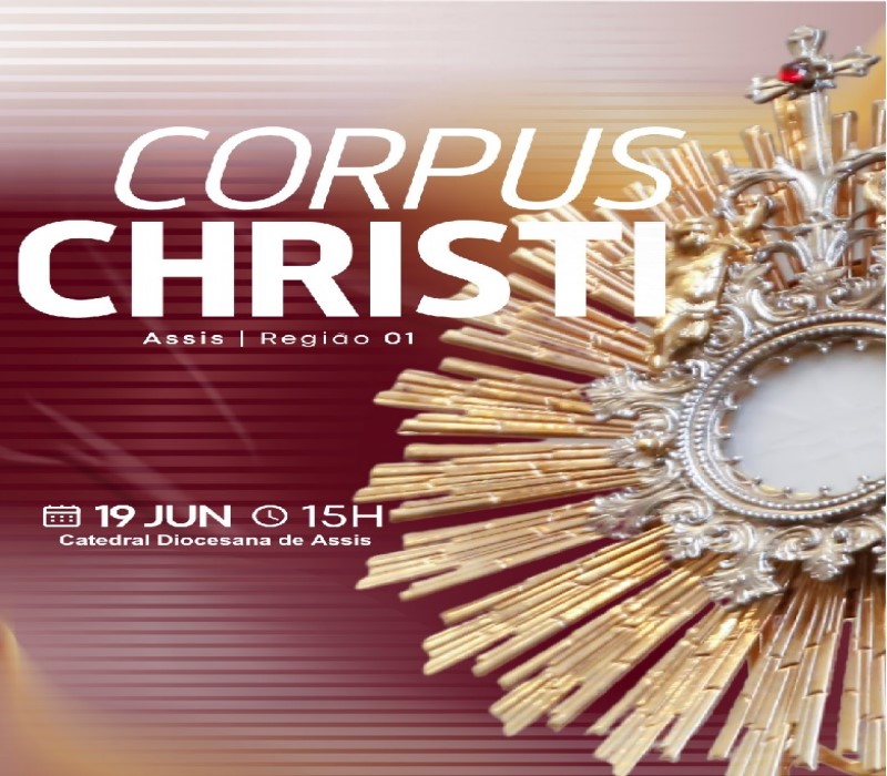 Diocese convida fiéis para a solenidade de Corpus Christi em Assis