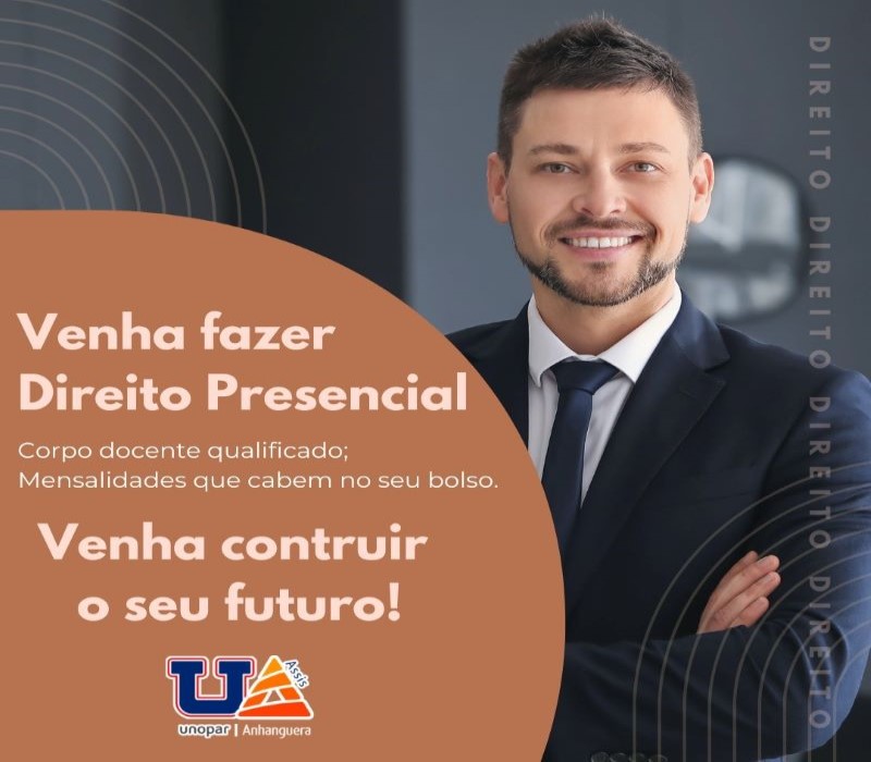 Direito presencial com promoção especial? Só na Unopar Anhanguera Assis