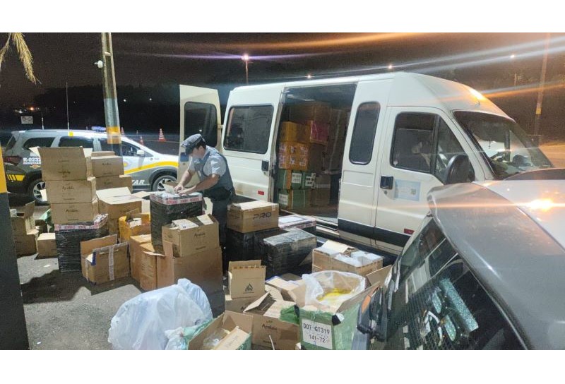 Carga com 50 caixas de produtos contrabandeados é apreendida em Tupã