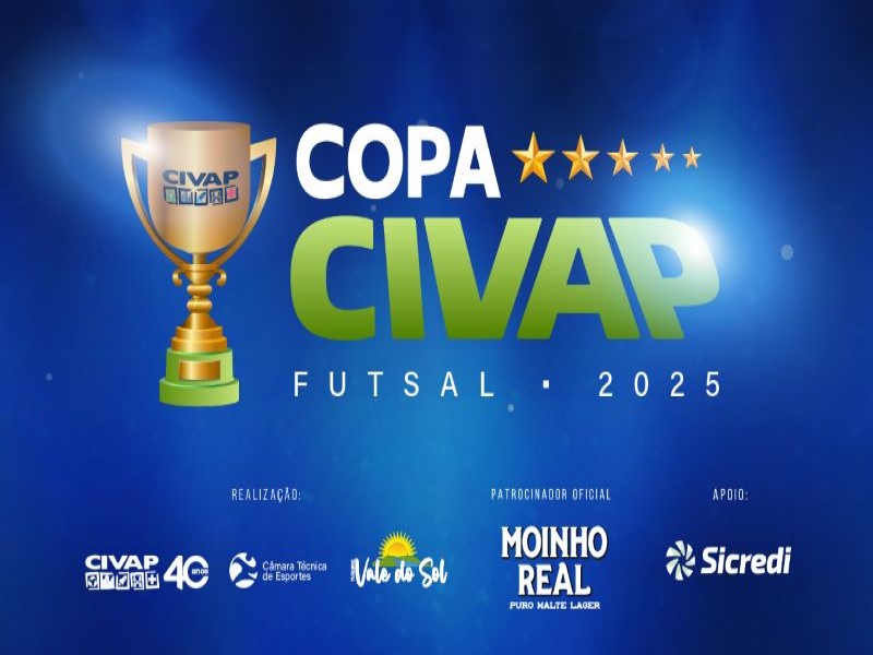 Copa CIVAP de Futsal 2025 tem rodadas decisivas nesta semana em Palmital e Martinópolis