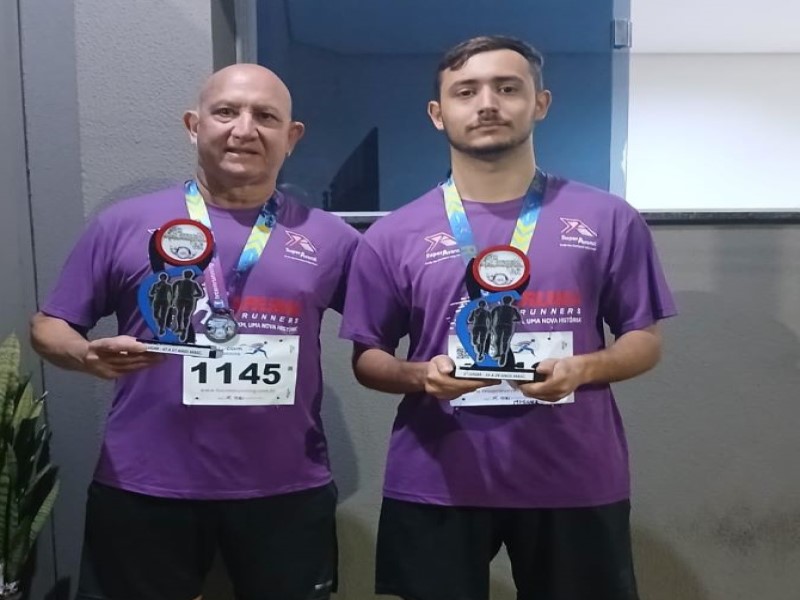 Pai e filho sobem ao pódio na corrida do Country Club de Marília