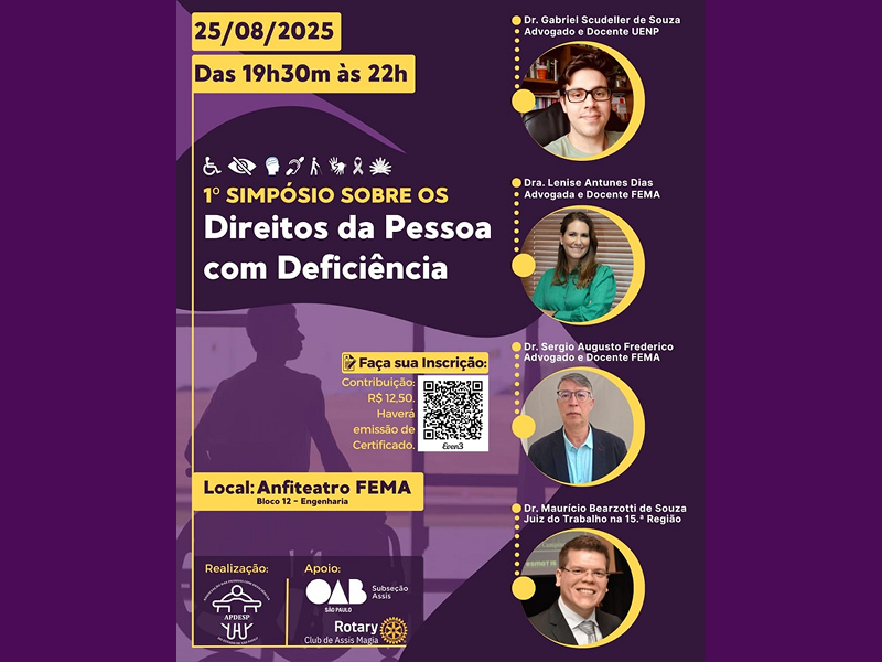 Apdesp realiza 1º Simpósio sobre os Direitos da Pessoa com Deficiência em Assis