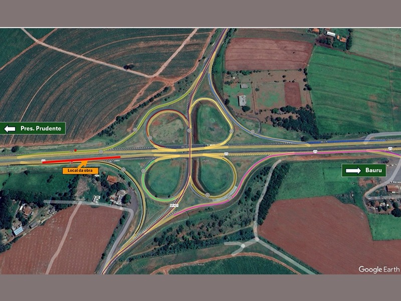 Melhoria em pavimento interdita alça de saída na Raposo Tavares em Paraguaçu Paulista