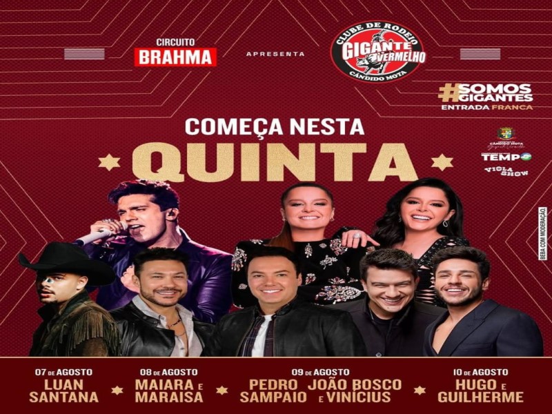 Gigante Vermelho começa nesta quinta-feira, 7, em Cândido Mota