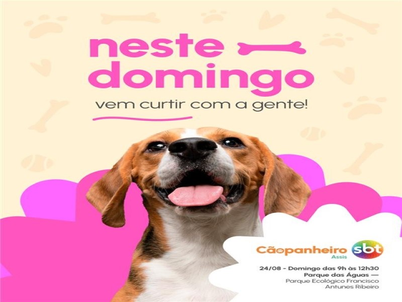 Cãopanheiro acontece neste domingo no Parque das Águas com atrações para pets e famílias