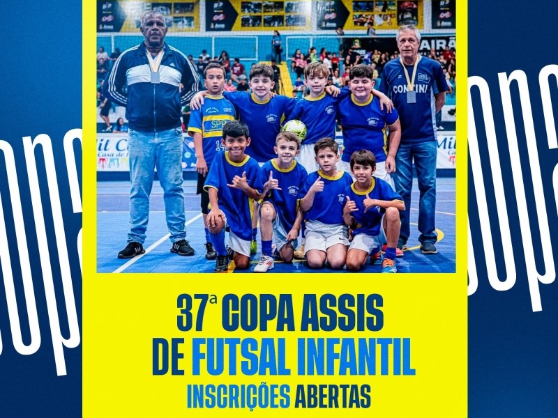 Prefeitura de Assis abre inscrições para a 37ª Copa Assis de Futsal Infantil