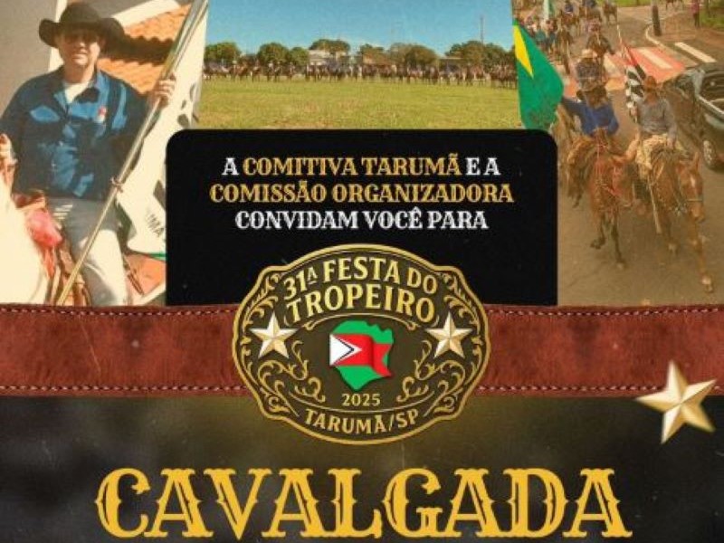 Cavalgada da 31ª Festa do Tropeiro promete movimentar as ruas de Tarumã