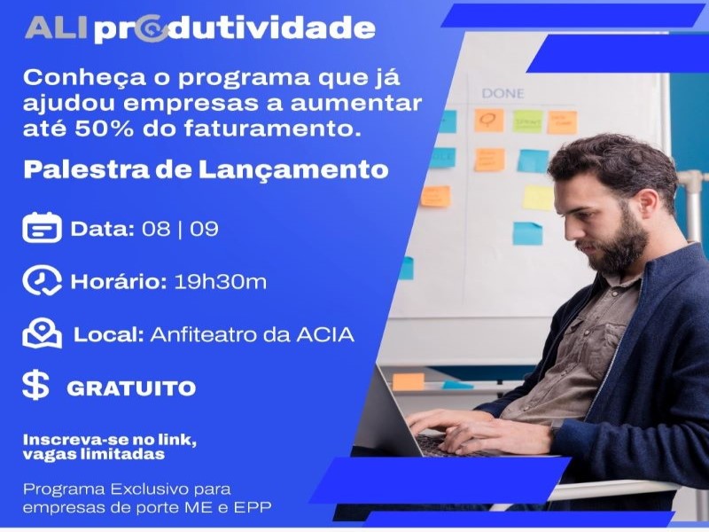 Assis Empreendedora apresenta programa gratuito para impulsionar a produtividade de empresas