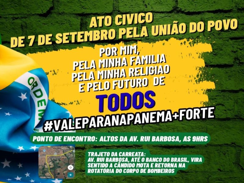 Grupo promove carreata em Assis no 7 de Setembro