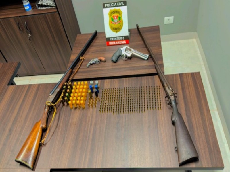 Idoso de 87 anos é autuado em flagrante por posse irregular de armas em Ibirarema