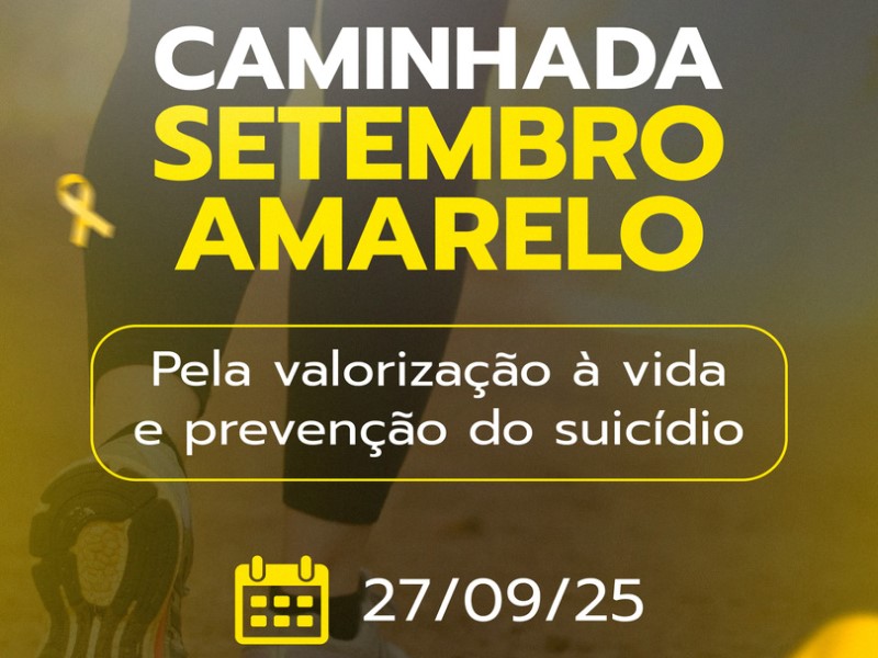 População é convidada para Caminhada Setembro Amarelo em Tarumã