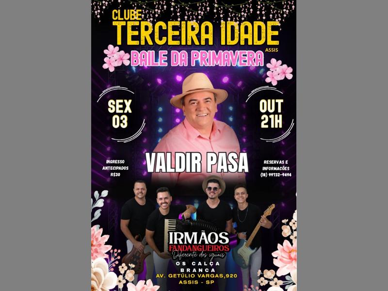 Clube da Terceira Idade realiza Baile da Primavera nesta sexta-feira, 3
