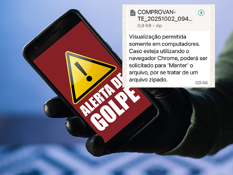Golpe com arquivos .zip circula pelo WhatsApp e já atinge empresas em Assis