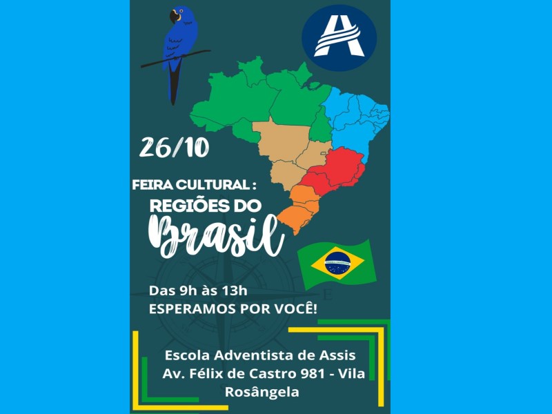 Feira das Regiões movimenta a Escola Adventista de Assis neste domingo, 26