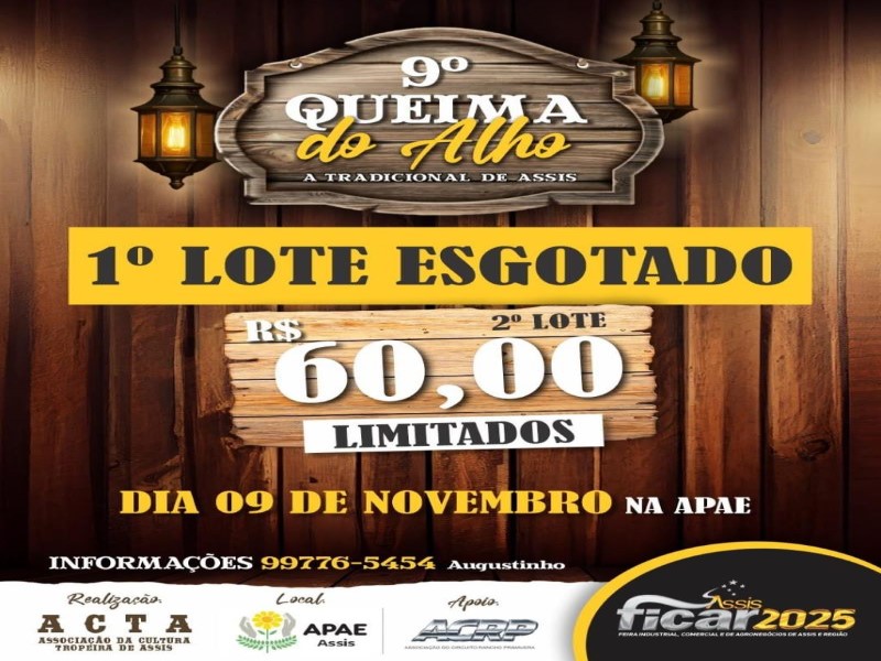Esgotado o 1º lote de convites da Queima do Alho