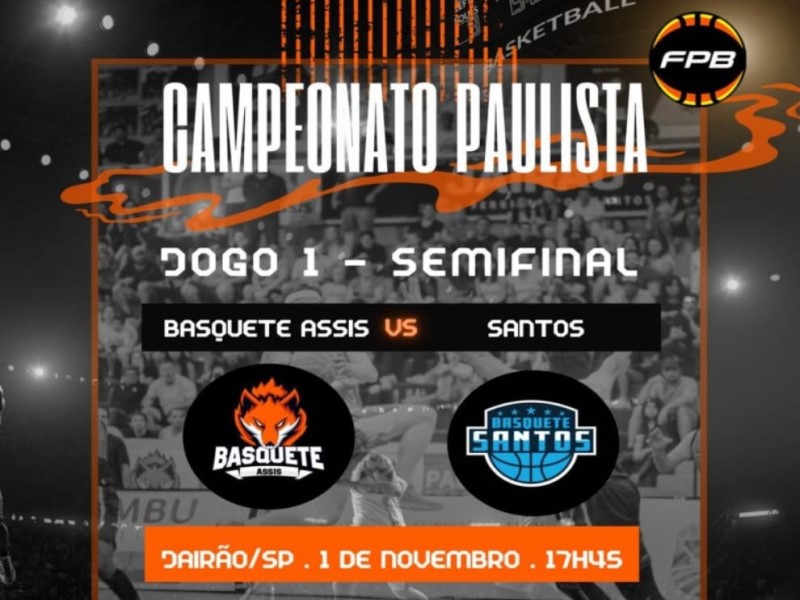 Basquete Assis enfrenta a equipe de Santos hoje, no Jairão
