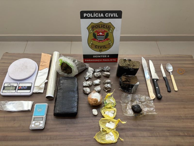 Polícia Civil encontra depósito de drogas e prende suspeito em Paraguaçu Paulista