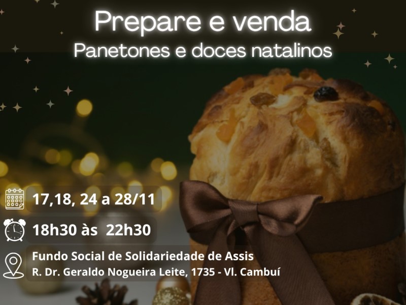 Transforme sabores em negócio: Curso ensina a produzir e vender panetones e doces natalinos