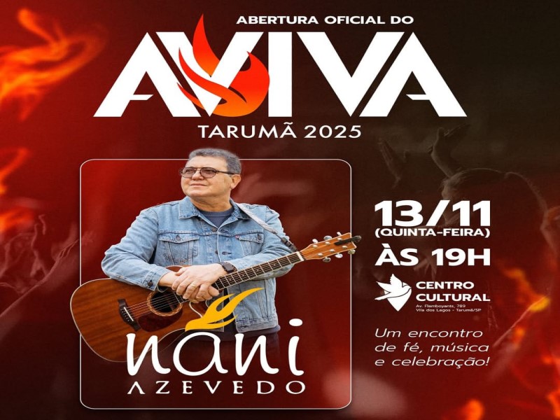 AVIVA Tarumã 2025 começa nesta quinta-feira, 13, com noite de fé e louvor