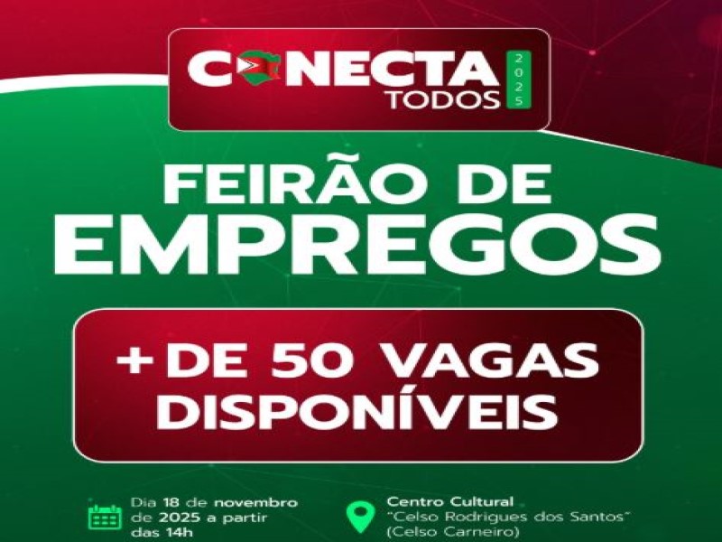 Prefeitura de Tarumã promove nesta terça-feira, 18, o Feirão de Empregos com mais de 50 vagas