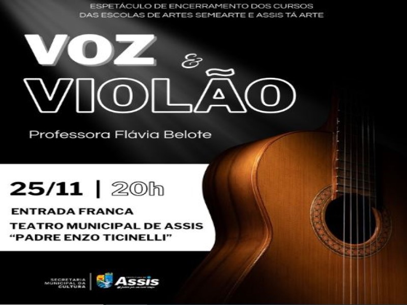 Curso de Violão Popular encerra atividades com apresentação aberta ao público hoje, 25