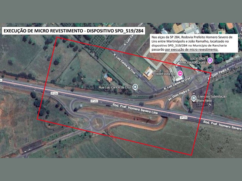 Alças de acesso a Rancharia na SP 284 passarão por obras