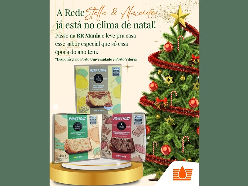 Rede Stella & Almeida entra no clima de Natal e destaca sabores especiais da BR Mania