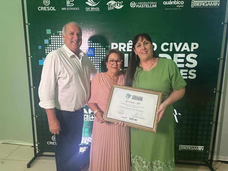 Tarumã conquista Prêmio CIVAP 2025 por excelência em gestão pública