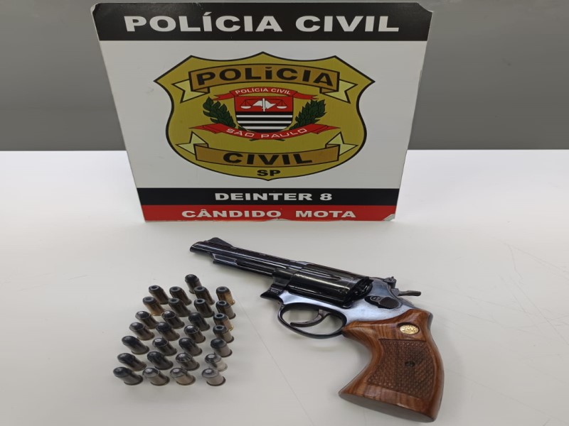 Homem é preso em flagrante por posse ilegal de arma de fogo em Cândido Mota