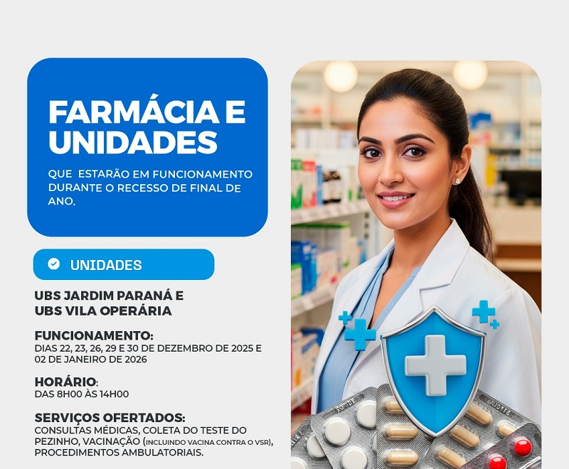 Prefeitura de Assis divulga plantões da Saúde durante o recesso de fim de ano