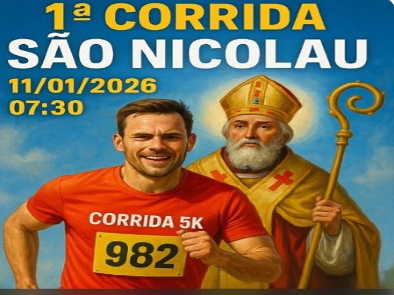 1ª Corrida de Rua e Caminhada da Paróquia São Nicolau será dia 11