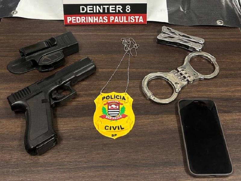 Polícia Civil de Pedrinhas Paulista autua em flagrante delito falso policial civil