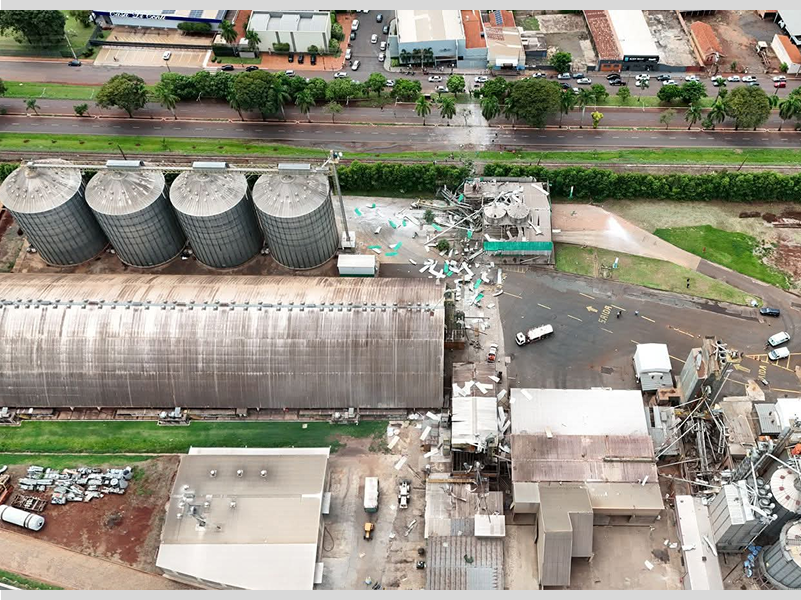 ATUALIZAÇÃO - Explosão subterrânea atinge silo da Coopermota e deixa trabalhadores feridos