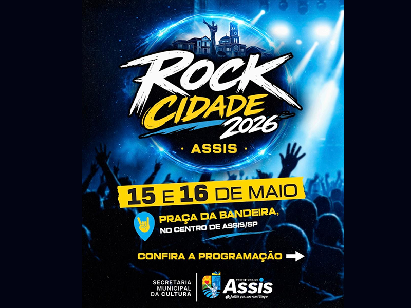 Contagem regressiva: faltam 11 dias para o Rock Cidade em Assis