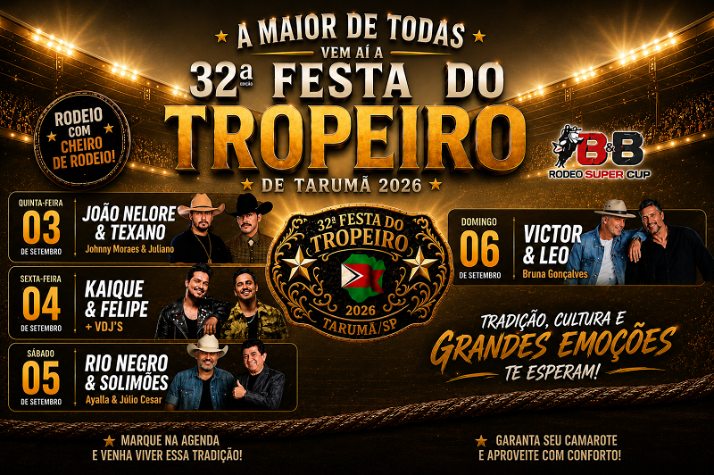 Camarotes da 32ª Festa do Tropeiro de Tarumã já estão à venda