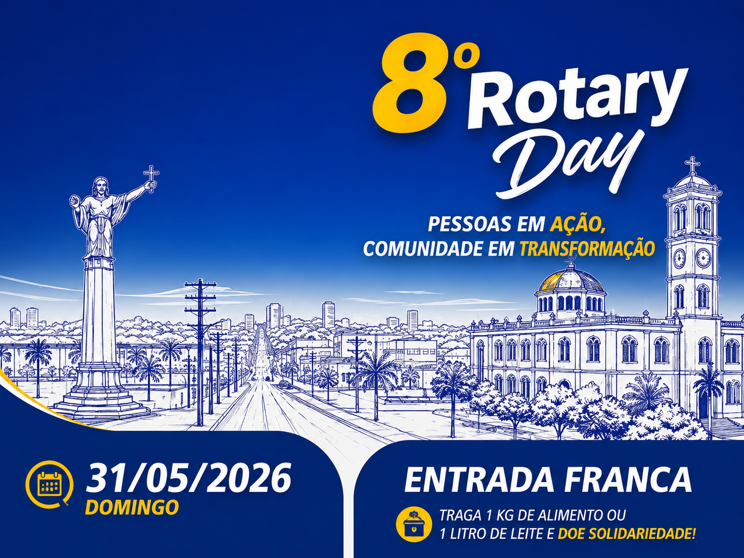 Rotary Day movimenta Assis neste domingo com ações gratuitas e programação solidária