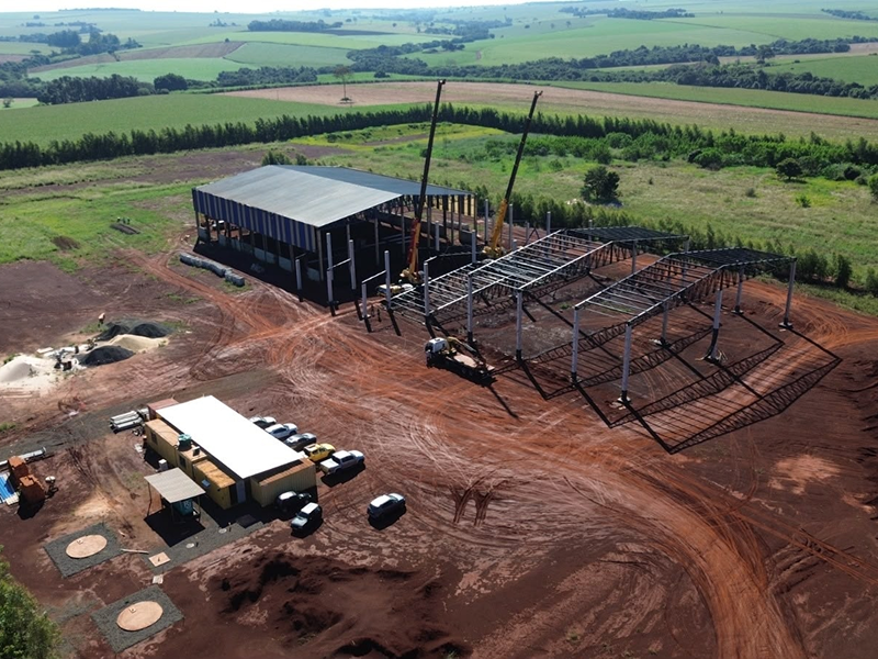 Usina de energia começa a ganhar forma em Palmital