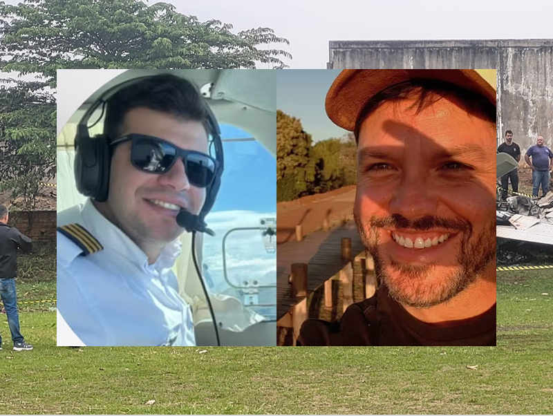 Identificados os dois pilotos mortos e o sobrevivente da queda de avião bimotor em Marília
