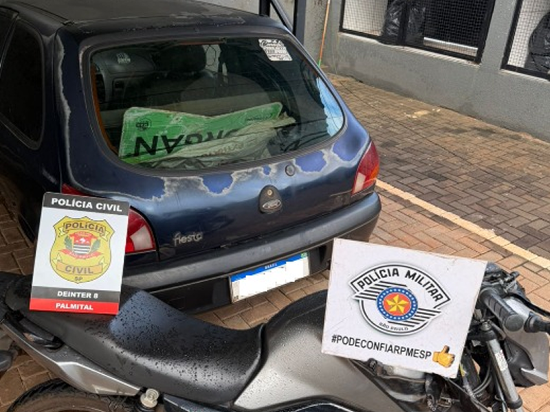 Câmeras ajudam polícia a esclarecer roubo e recuperar motocicleta horas após o crime em Palmital