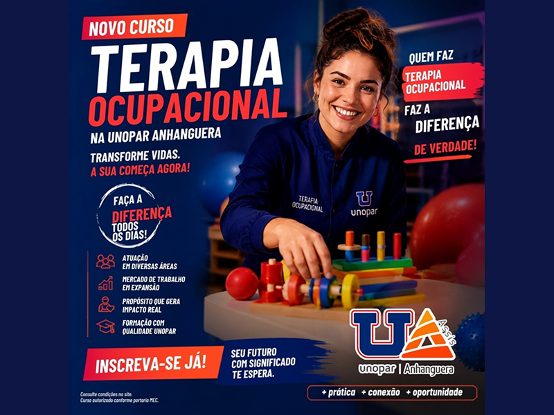 Unopar Anhanguera Assis lança Terapia Ocupacional e abre as portas para uma profissão que transforma