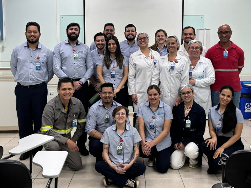 Gestão Ambulatorial Santa Casa promove capacitação integrada para Brigada de Incêndio e CIPA do AME