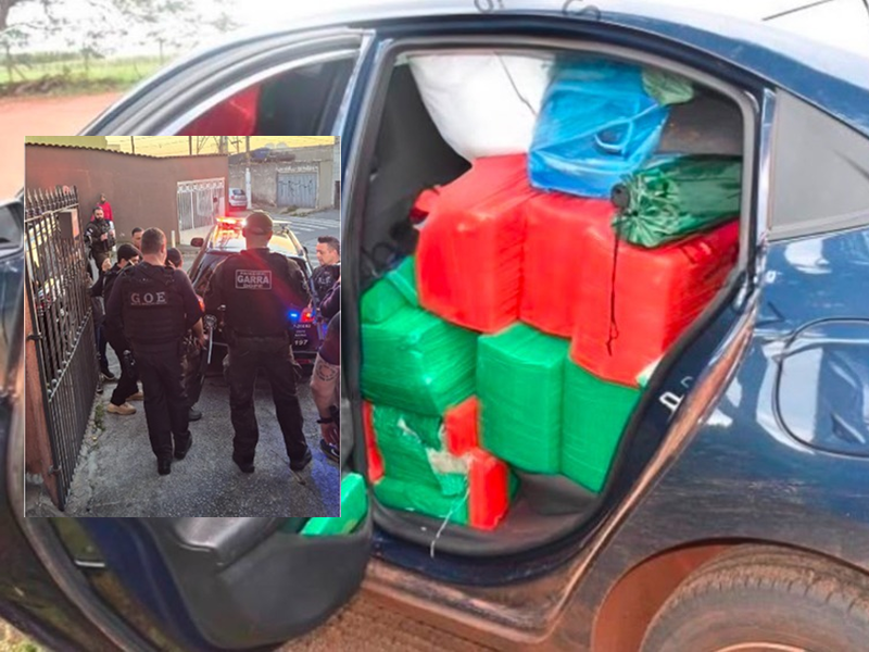Polícia Civil prende dois investigados por transporte de 870 kg de maconha apreendidos em Palmital